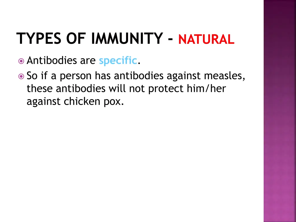 types of immunity natural