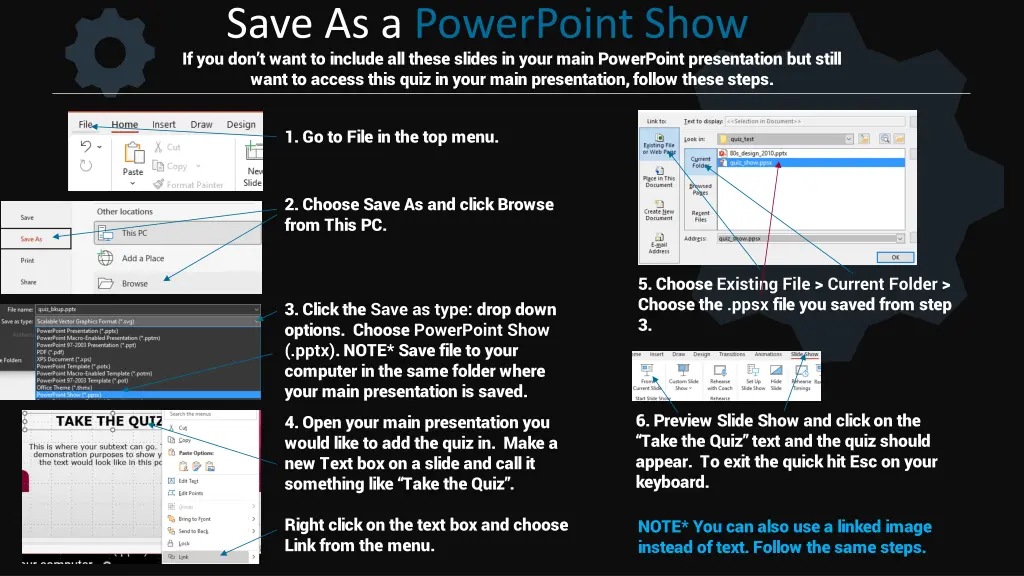 save as a powerpoint show if you don t want