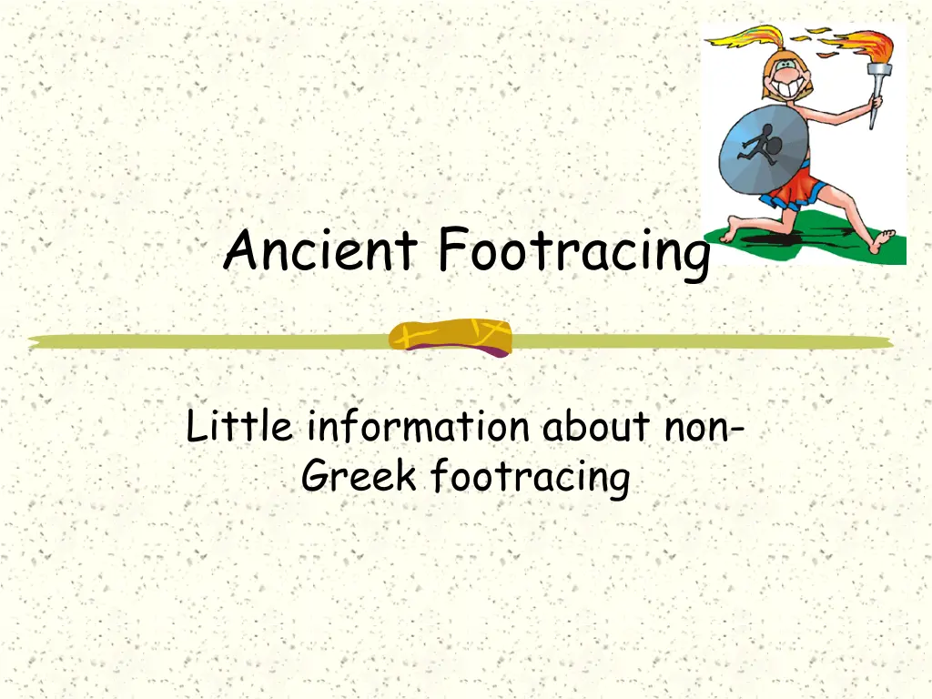 ancient footracing