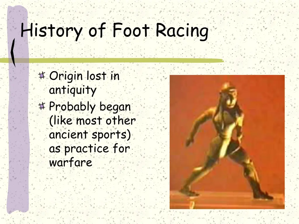 history of foot racing