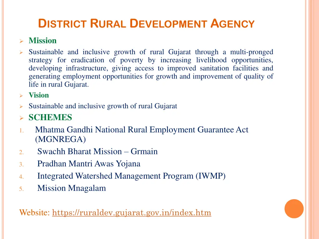 d istrict r ural d evelopment a gency