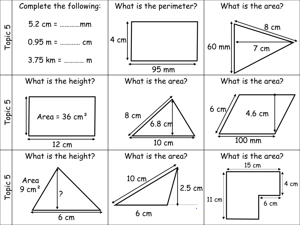 complete the following 2
