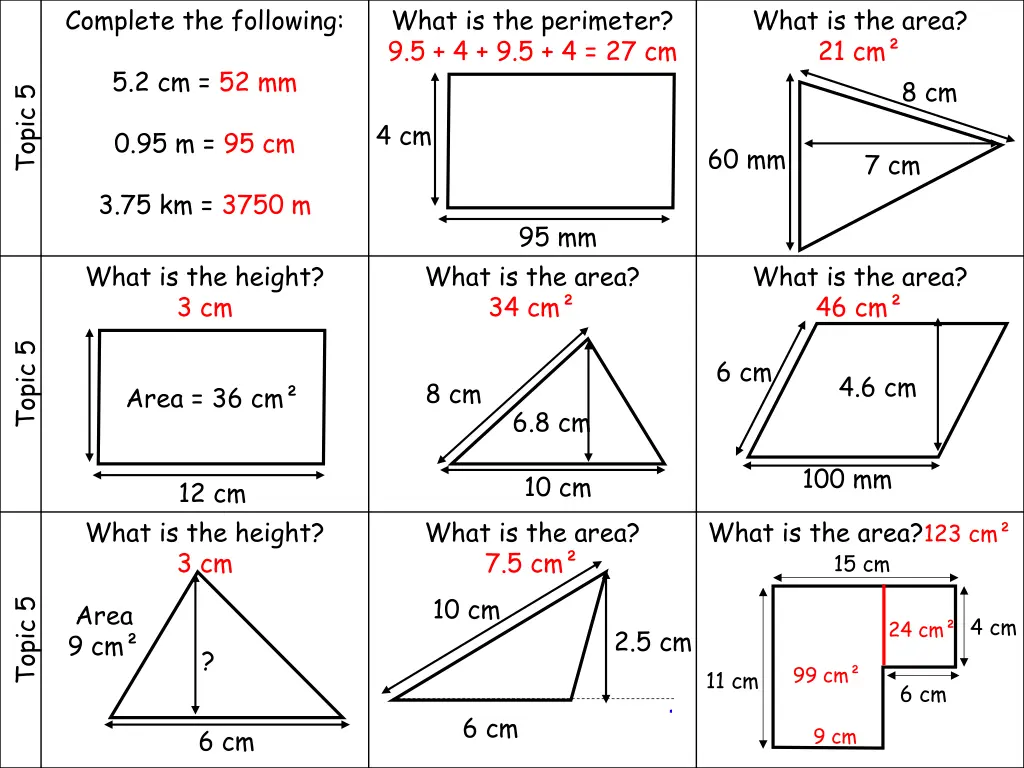 complete the following 3