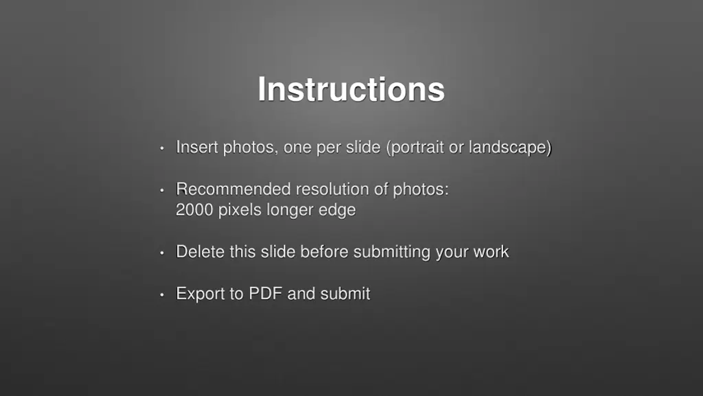 instructions