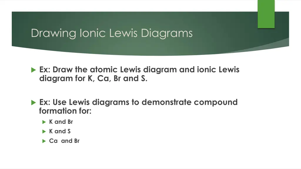 drawing ionic lewis diagrams