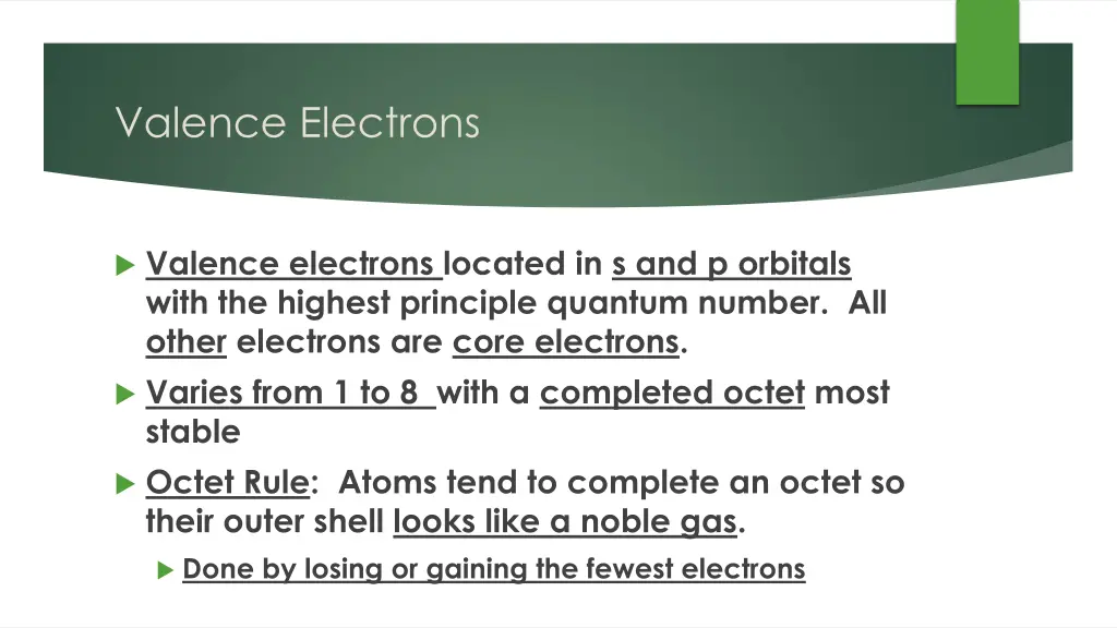 valence electrons