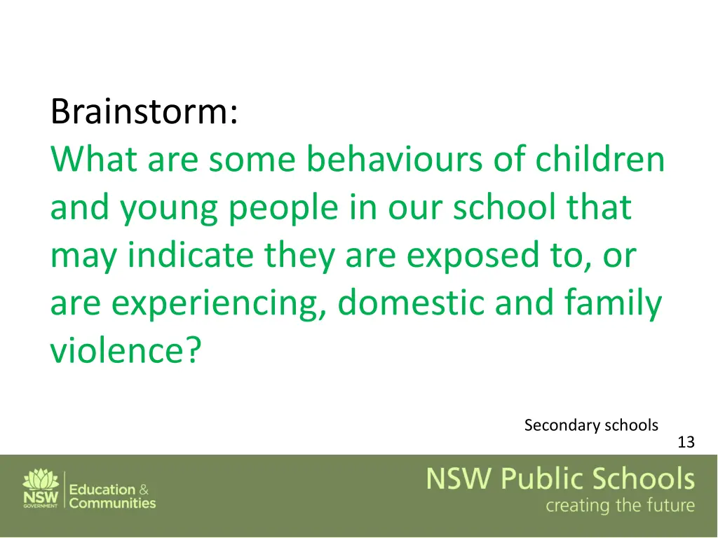 brainstorm what are some behaviours of children 1