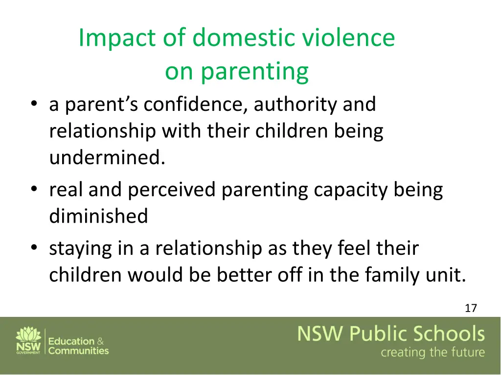 impact of domestic violence on parenting a parent