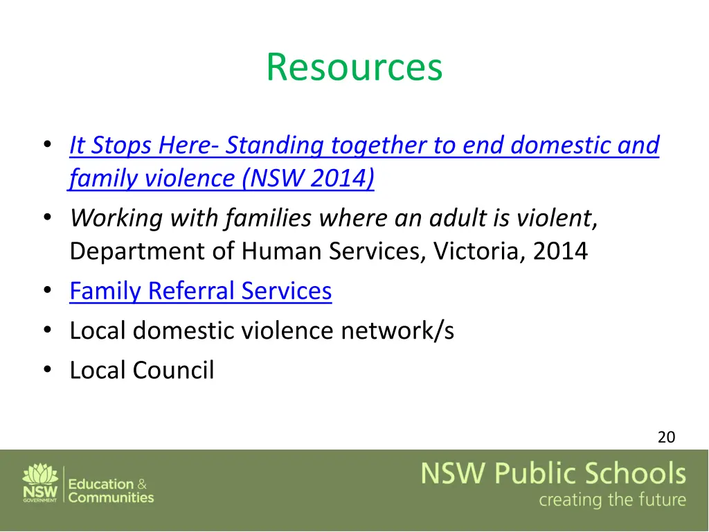 resources