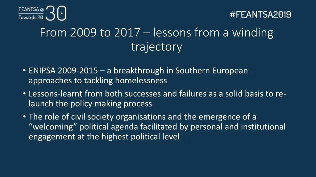 from 2009 to 2017 lessons from a winding