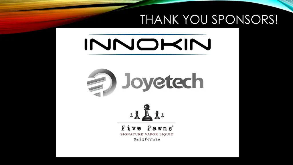 thank you sponsors