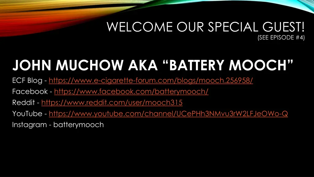 welcome our special guest