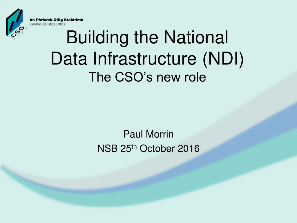building the national data infrastructure