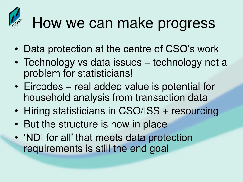 how we can make progress