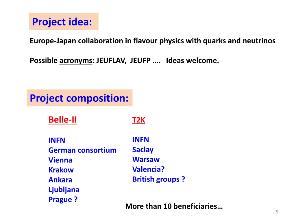 project idea