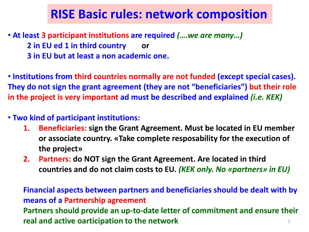 rise basic rules network composition