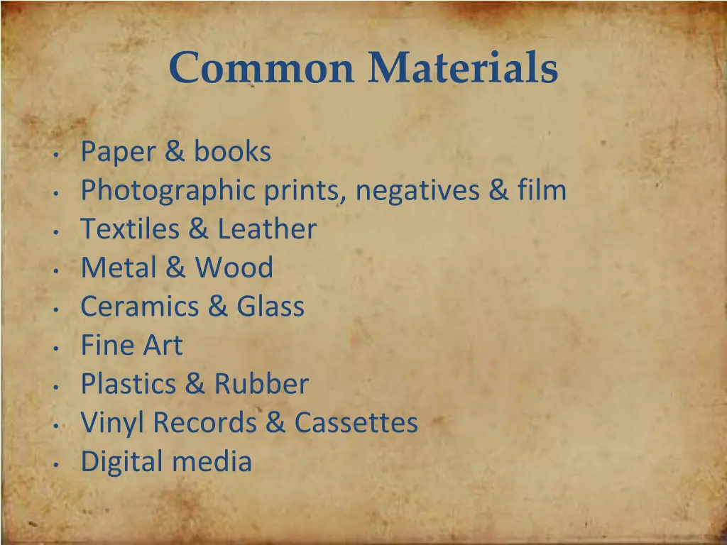 common materials