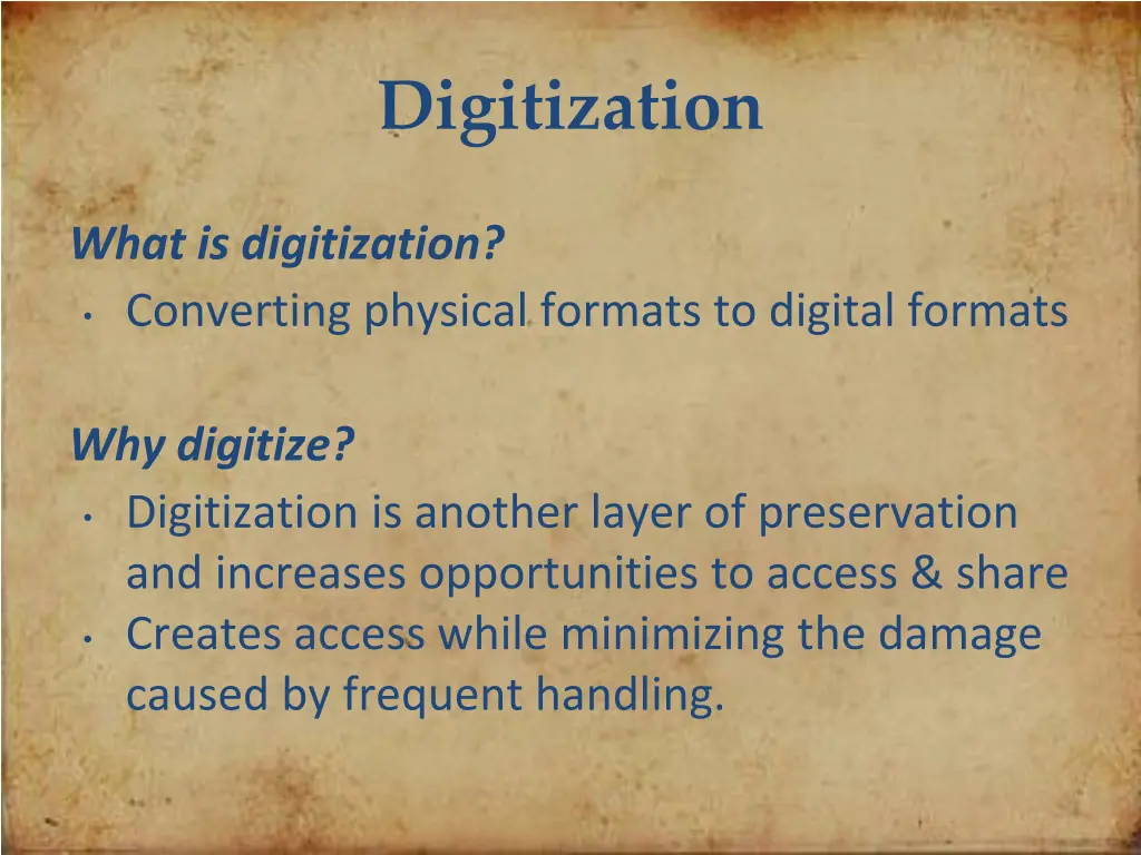 digitization
