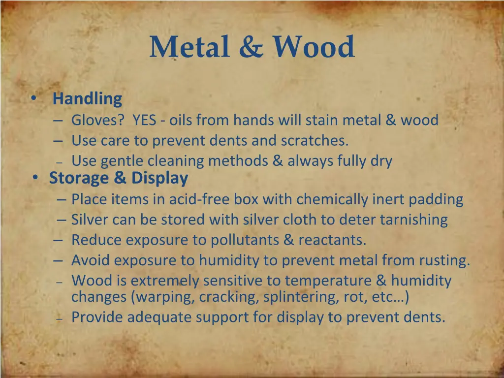 metal wood
