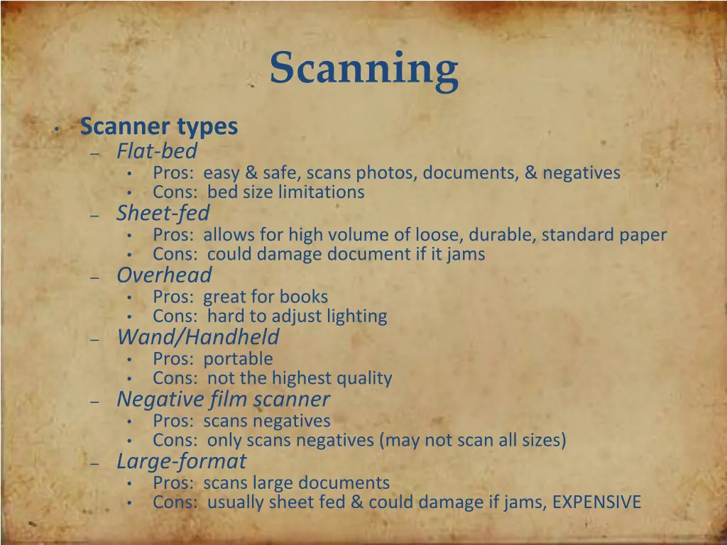 scanning