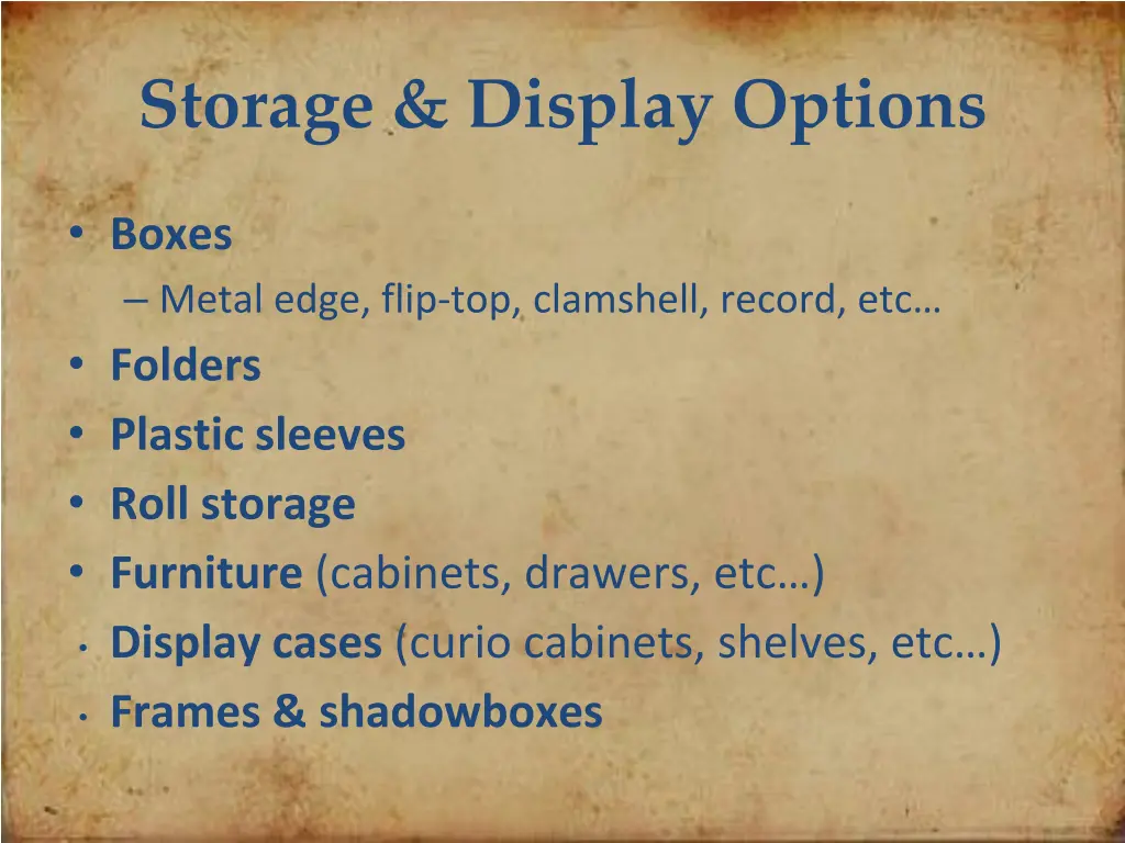 storage display options