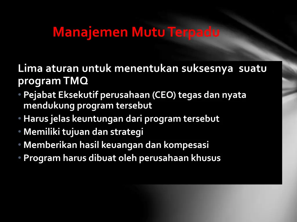 manajemen mutu terpadu