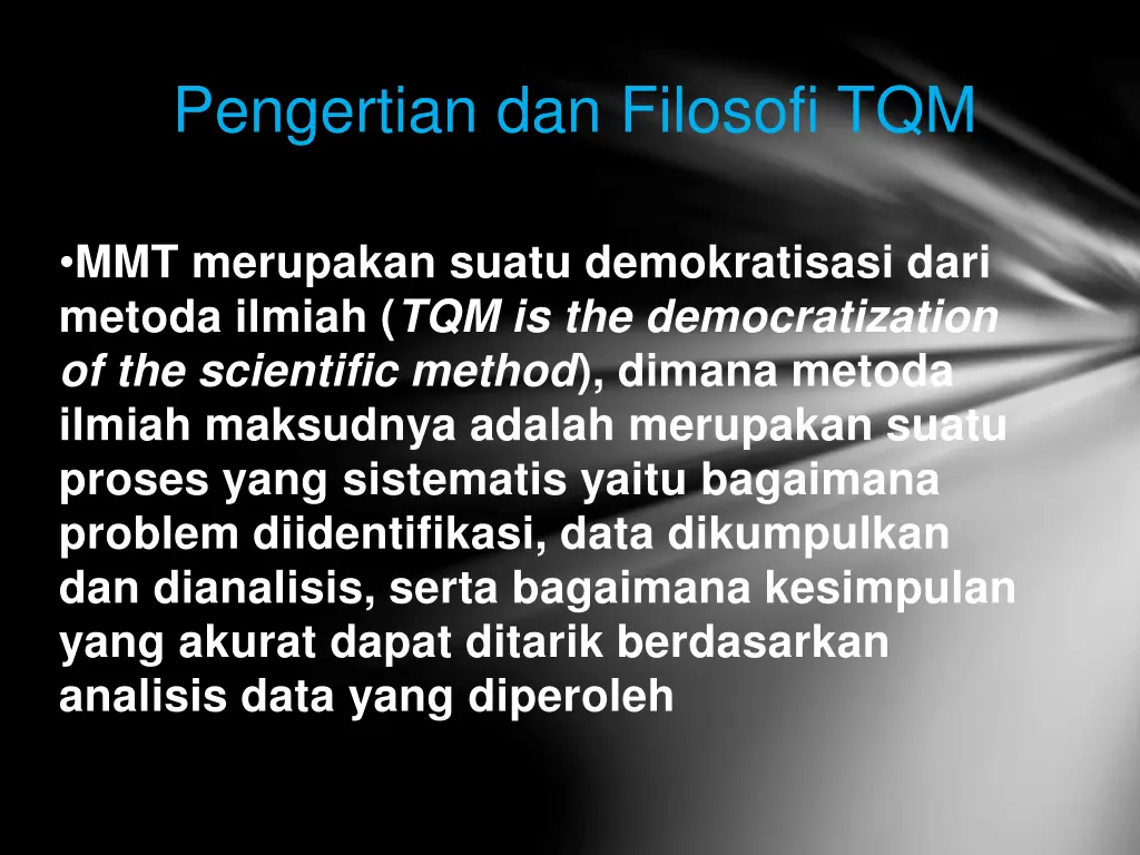 pengertian dan filosofi tqm