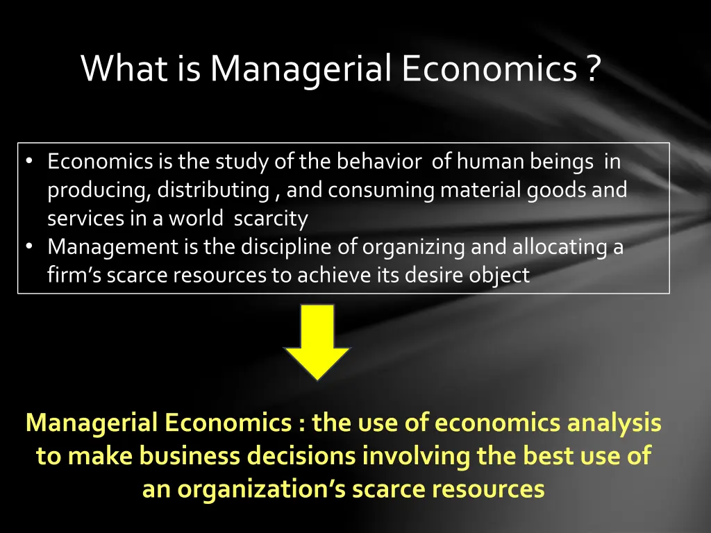 what is managerial economics