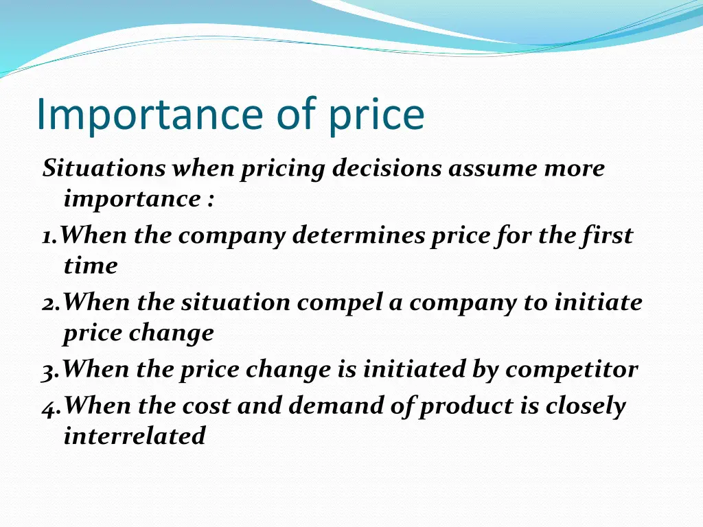 importance of price 1