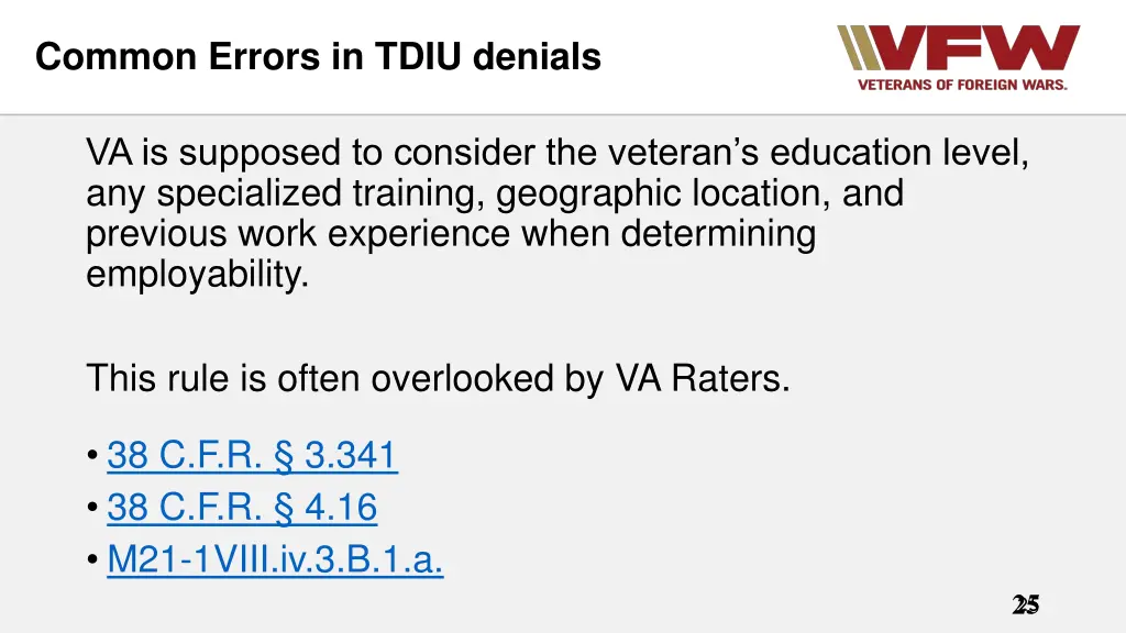 common errors in tdiu denials 1