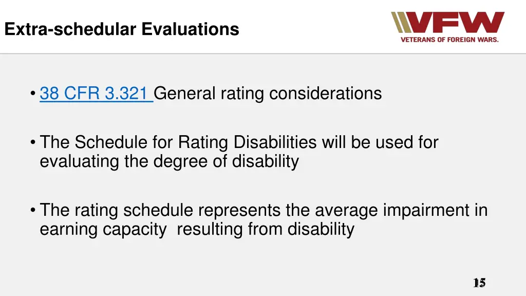 extra schedular evaluations