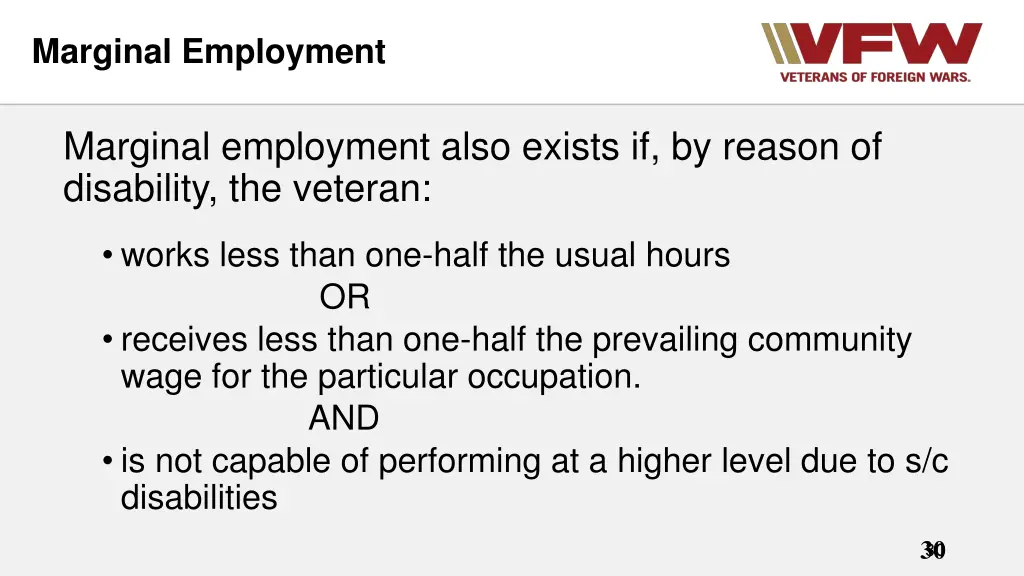 marginal employment 1