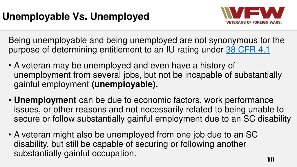 unemployable vs unemployed