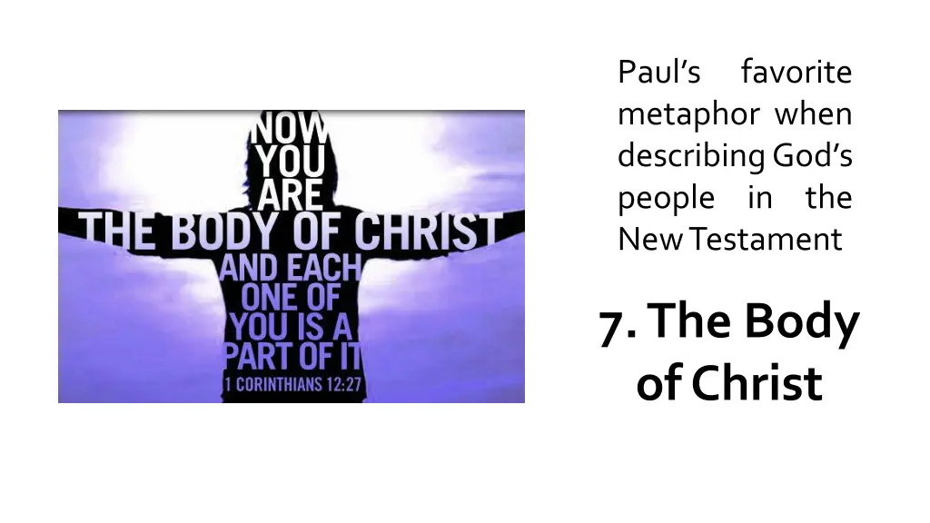 paul s metaphor when describing god s people