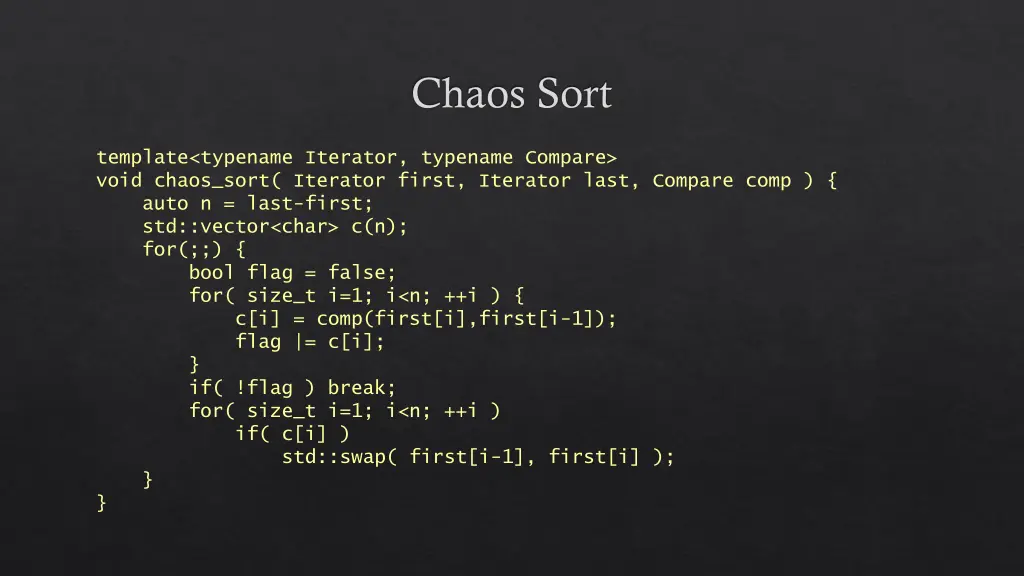 chaos sort
