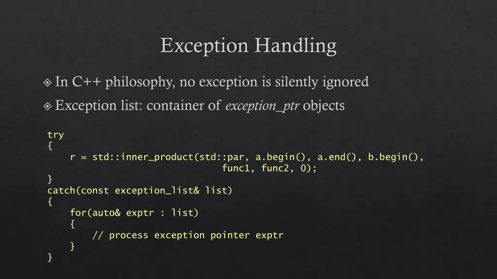 exception handling