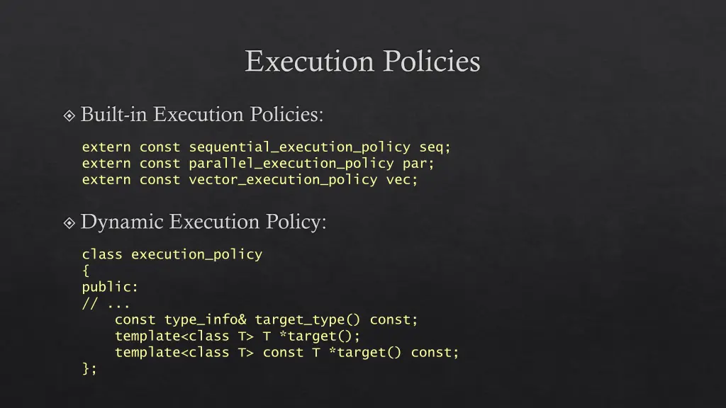 execution policies