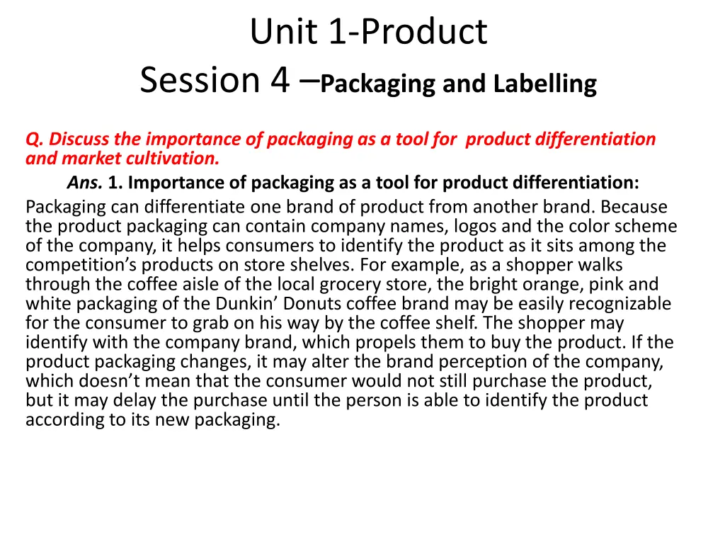 unit 1 product session 4 packaging and labelling 1