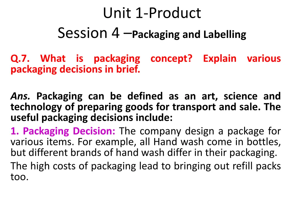 unit 1 product session 4 packaging and labelling 7