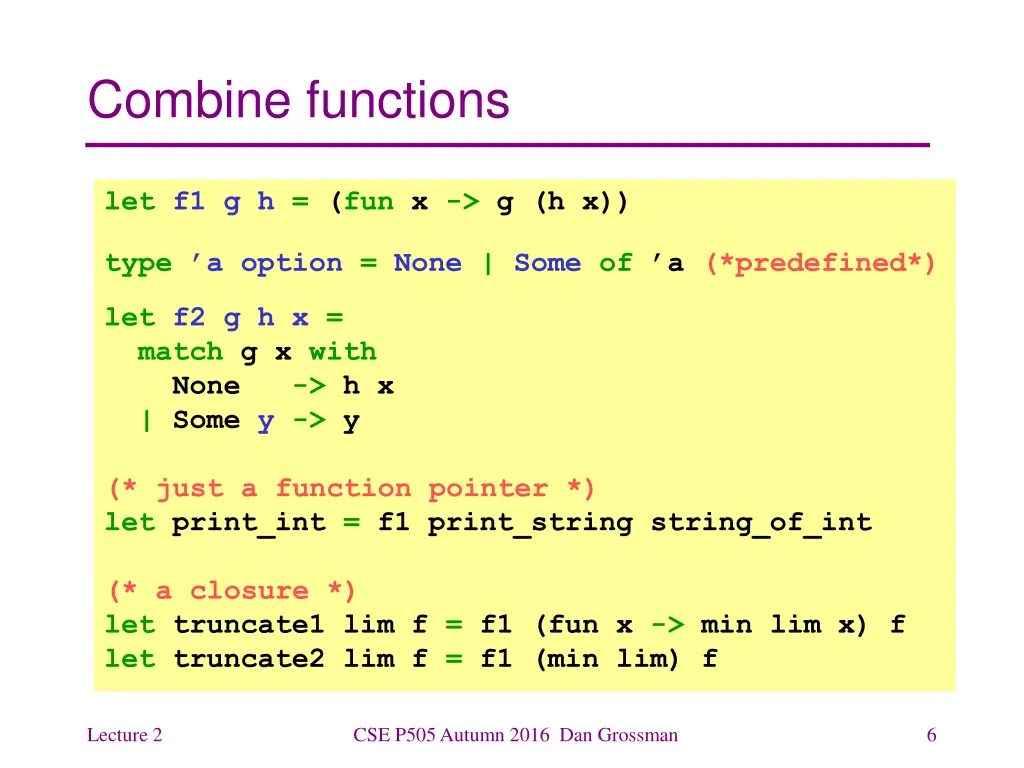 combine functions
