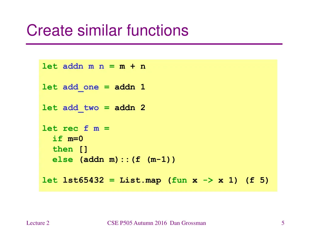 create similar functions