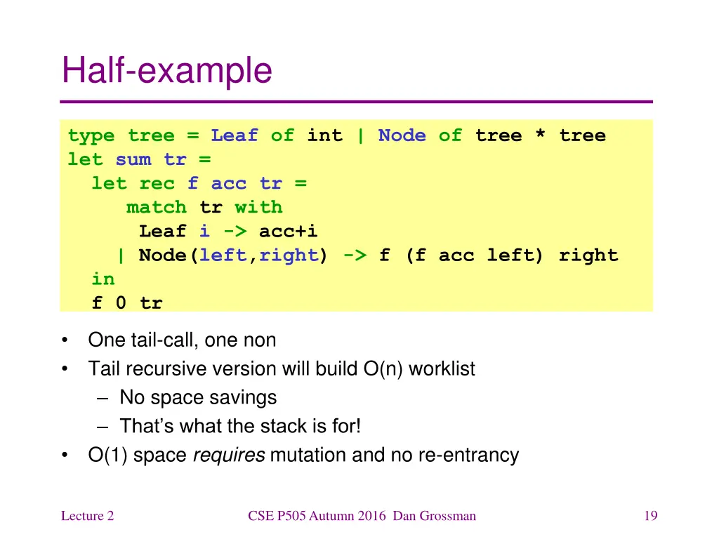 half example