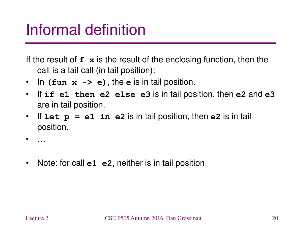 informal definition