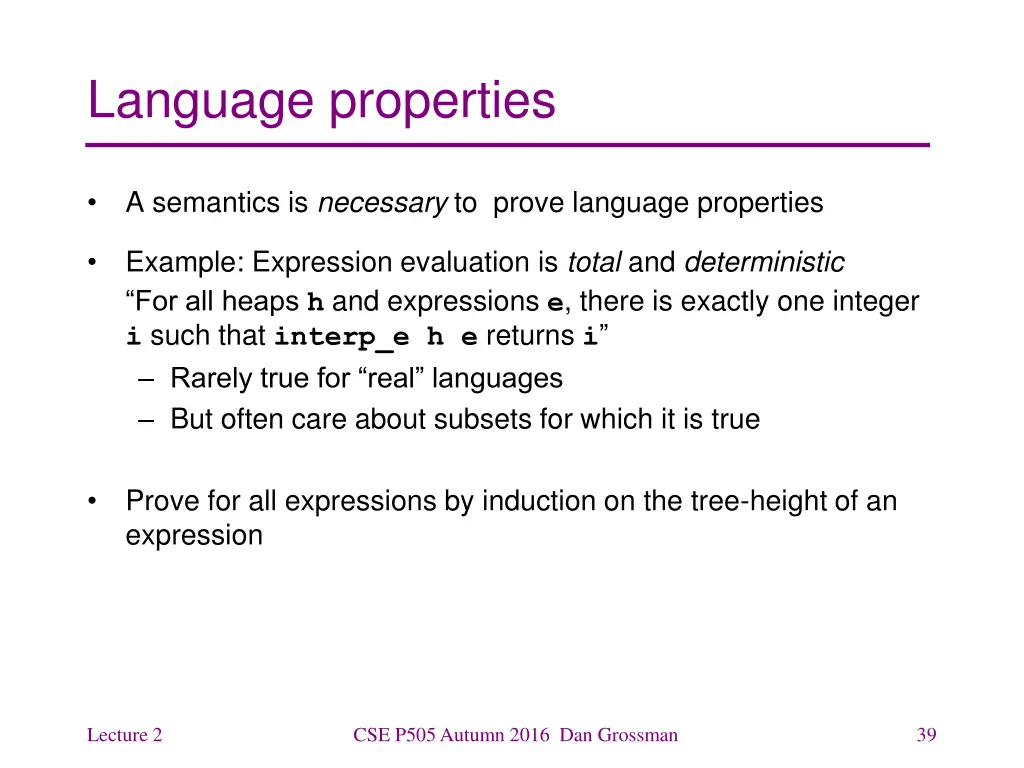 language properties