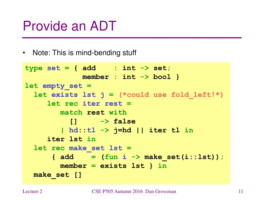 provide an adt