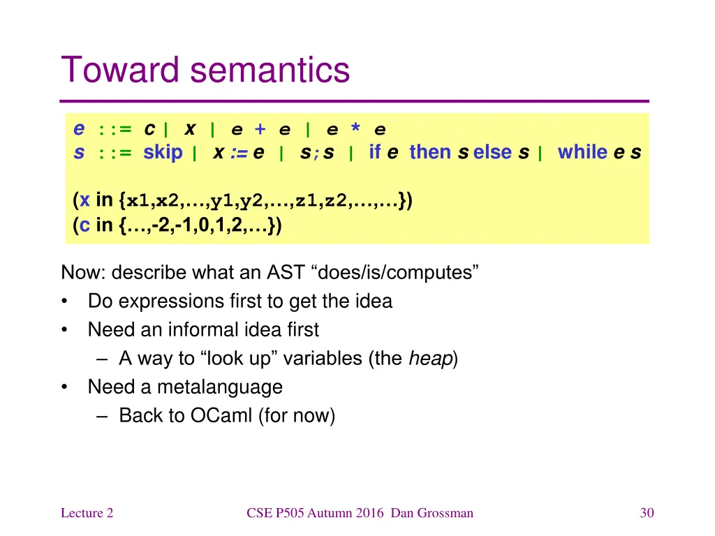 toward semantics