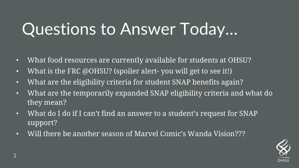 questions to answer today