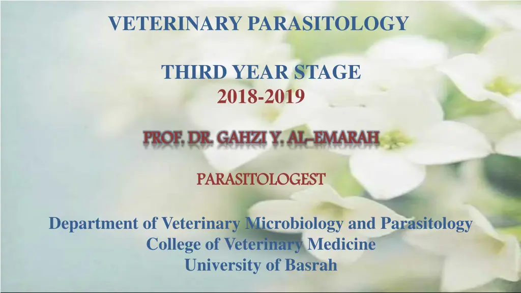 veterinary parasitology
