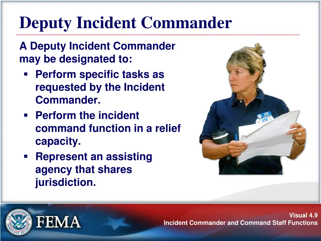 deputy incident commander