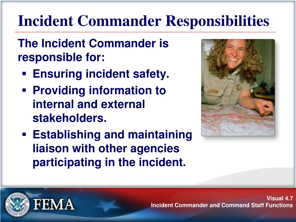 incident commander responsibilities
